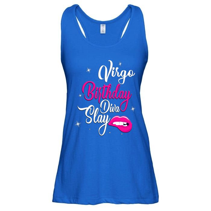 Virgo Zodiac September August Virgo Birthday Diva Slay Cute Gift Ladies Essential Flowy Tank