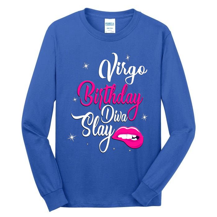 Virgo Zodiac September August Virgo Birthday Diva Slay Cute Gift Tall Long Sleeve T-Shirt