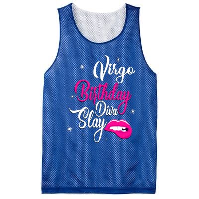 Virgo Zodiac September August Virgo Birthday Diva Slay Cute Gift Mesh Reversible Basketball Jersey Tank