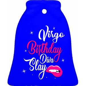 Virgo Zodiac September August Virgo Birthday Diva Slay Cute Gift Ceramic Bell Ornament