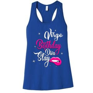 Virgo Zodiac September August Virgo Birthday Diva Slay Cute Gift Women's Racerback Tank