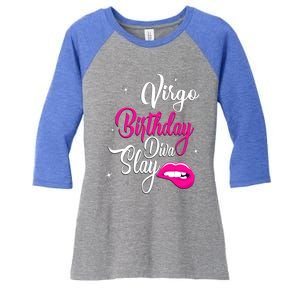 Virgo Zodiac September August Virgo Birthday Diva Slay Cute Gift Women's Tri-Blend 3/4-Sleeve Raglan Shirt