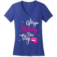 Virgo Zodiac September August Virgo Birthday Diva Slay Cute Gift Women's V-Neck T-Shirt