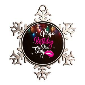 Virgo Zodiac September August Virgo Birthday Diva Slay Cute Gift Metallic Star Ornament