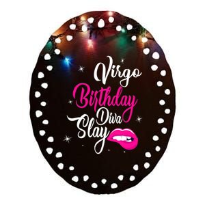 Virgo Zodiac September August Virgo Birthday Diva Slay Cute Gift Ceramic Oval Ornament