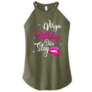 Virgo Zodiac September August Virgo Birthday Diva Slay Cute Gift Women's Perfect Tri Rocker Tank