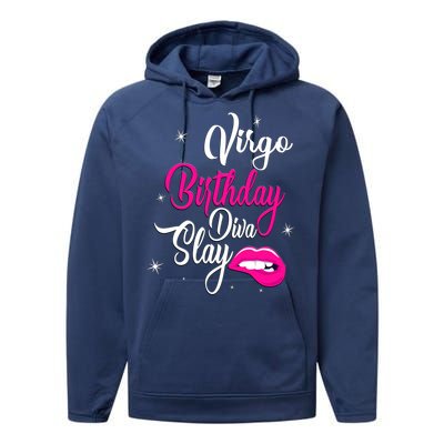 Virgo Zodiac September August Virgo Birthday Diva Slay Cute Gift Performance Fleece Hoodie