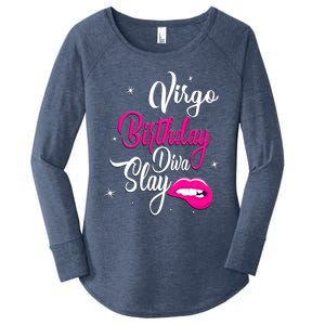 Virgo Zodiac September August Virgo Birthday Diva Slay Cute Gift Women's Perfect Tri Tunic Long Sleeve Shirt