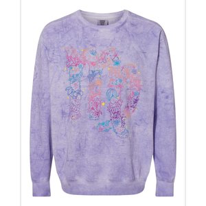 Virgo Zodiac Sign Aesthetic Flower Astrological Astronomy Gift Colorblast Crewneck Sweatshirt