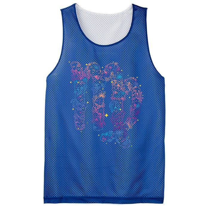 Virgo Zodiac Sign Aesthetic Flower Astrological Astronomy Gift Mesh Reversible Basketball Jersey Tank