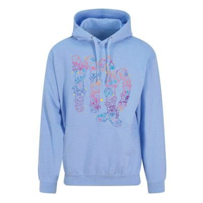 Virgo Zodiac Sign Aesthetic Flower Astrological Astronomy Gift Unisex Surf Hoodie