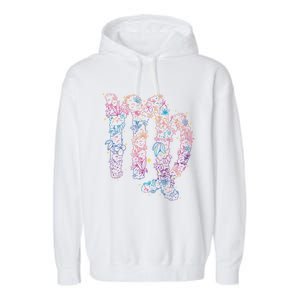 Virgo Zodiac Sign Aesthetic Flower Astrological Astronomy Gift Garment-Dyed Fleece Hoodie