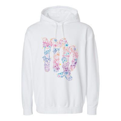 Virgo Zodiac Sign Aesthetic Flower Astrological Astronomy Gift Garment-Dyed Fleece Hoodie