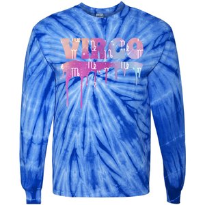 Virgo Zodiac Sign African American Virgo Astrology Gift Tie-Dye Long Sleeve Shirt