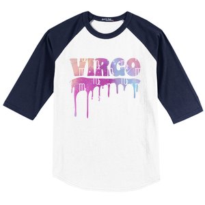 Virgo Zodiac Sign African American Virgo Astrology Gift Baseball Sleeve Shirt