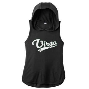 Virgo Zodiac Sign Astrology September Birthday Retro Gift Ladies PosiCharge Tri-Blend Wicking Draft Hoodie Tank