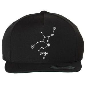 Virgo Zodiac Sign August September Birthday Floral Gift Wool Snapback Cap