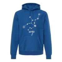 Virgo Zodiac Sign August September Birthday Floral Gift Premium Hoodie