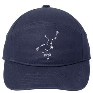 Virgo Zodiac Sign August September Birthday Floral Gift 7-Panel Snapback Hat