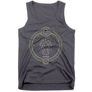 Virgo Zodiac Sign Horoscope Symbol Astrology Astronomy Tank Top