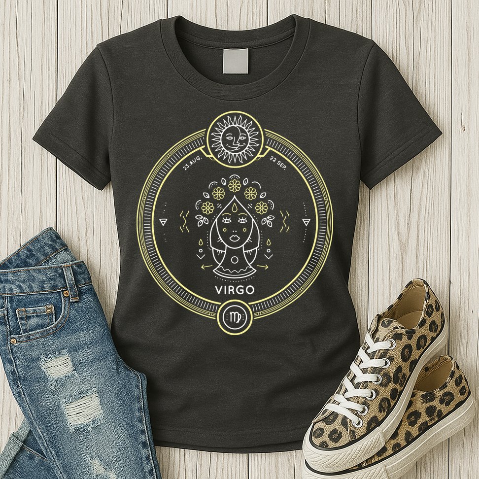 Virgo Zodiac Sign Horoscope Symbol Astrology Astronomy Womens T-Shirt