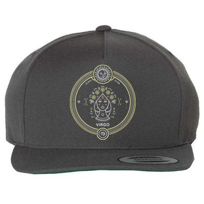 Virgo Zodiac Sign Horoscope Symbol Astrology Astronomy Wool Snapback Cap