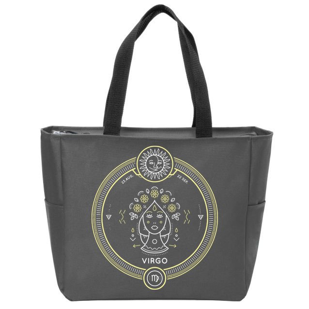 Virgo Zodiac Sign Horoscope Symbol Astrology Astronomy Zip Tote Bag