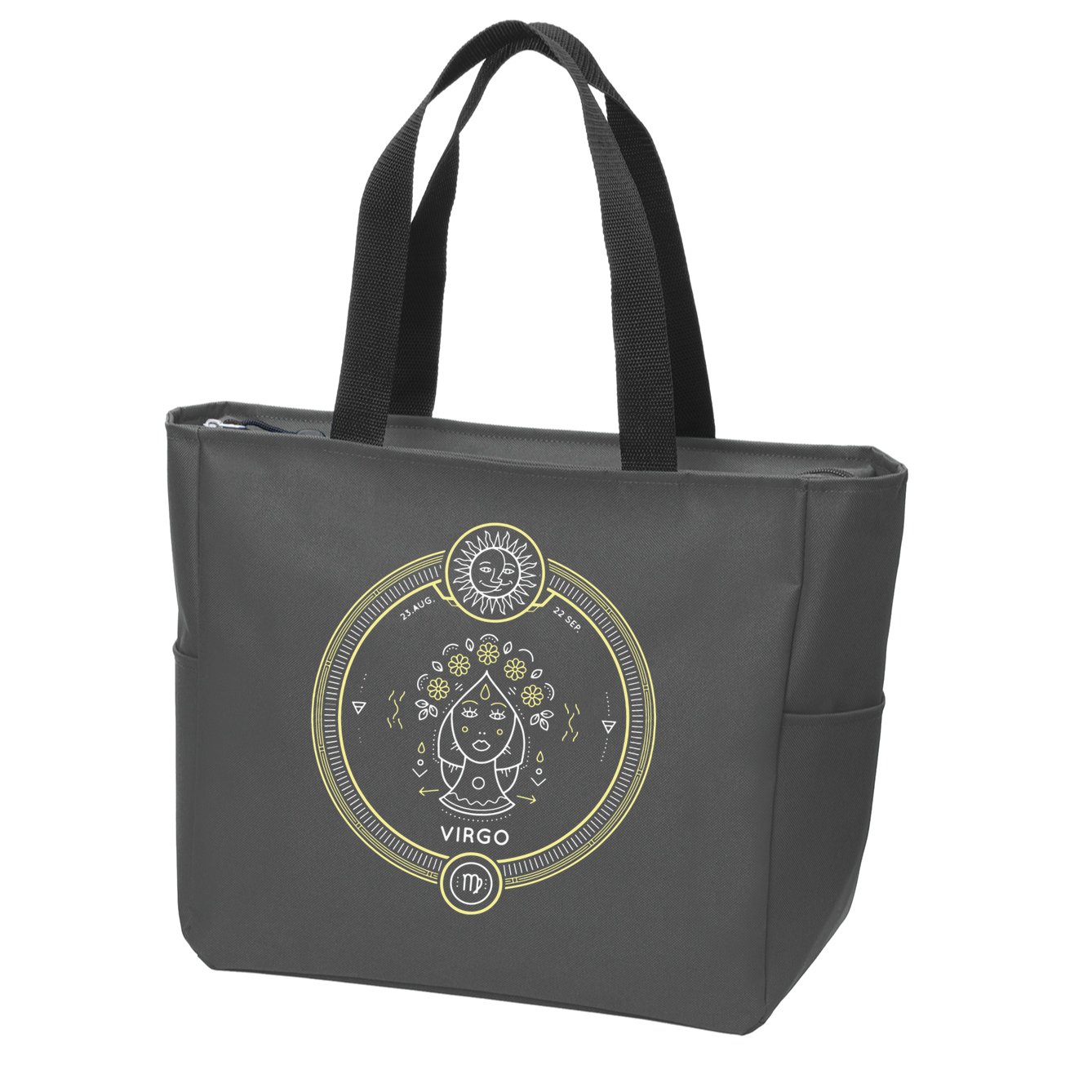 Virgo Zodiac Sign Horoscope Symbol Astrology Astronomy Zip Tote Bag