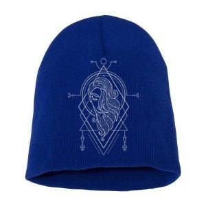 Virgo Zodiac Sign Boho Graphic Birthday Virgo Funny Gift Short Acrylic Beanie