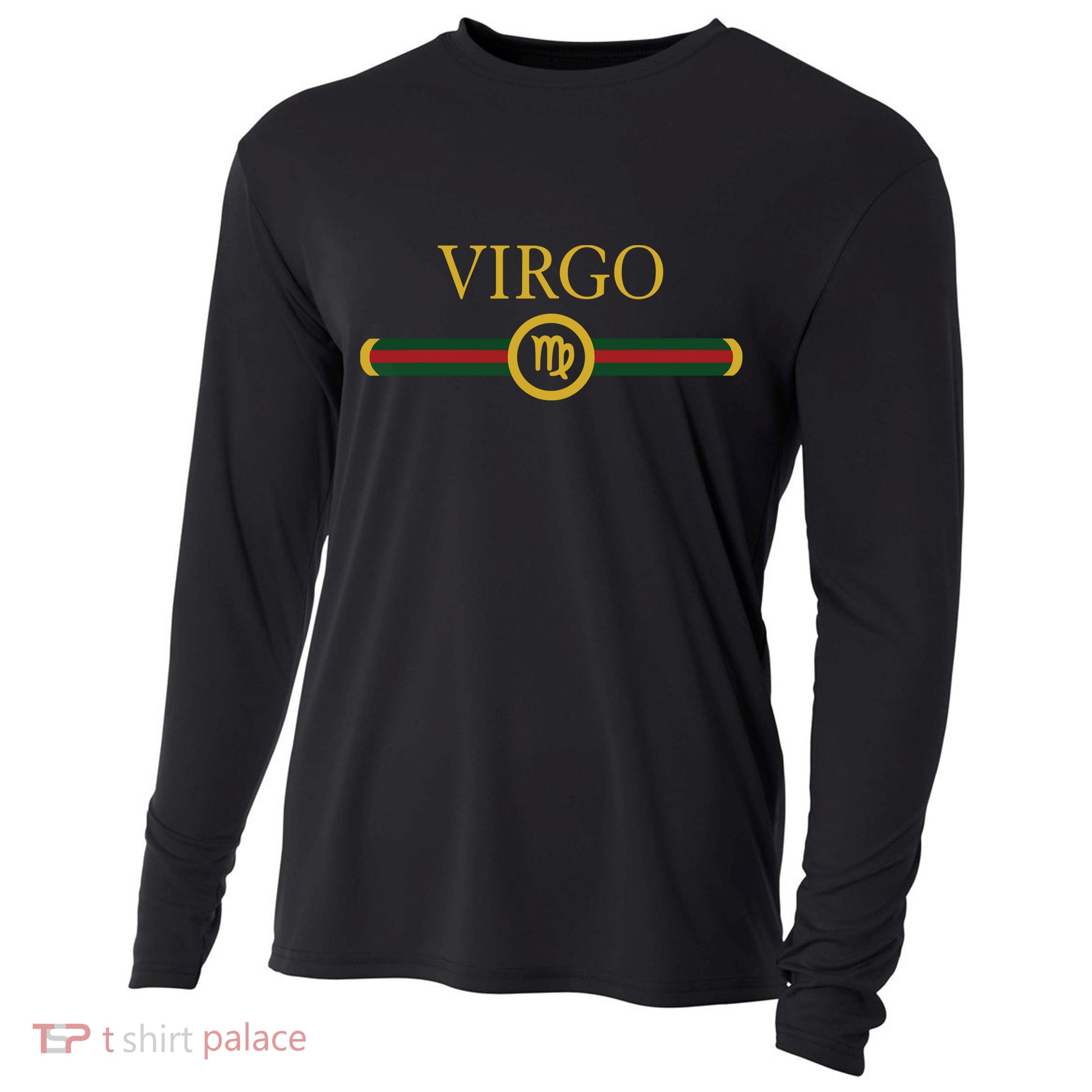 Virgo Zodiac Sep August Birthday Graphic Art Virgo Sign Cooling Performance Long Sleeve Crew