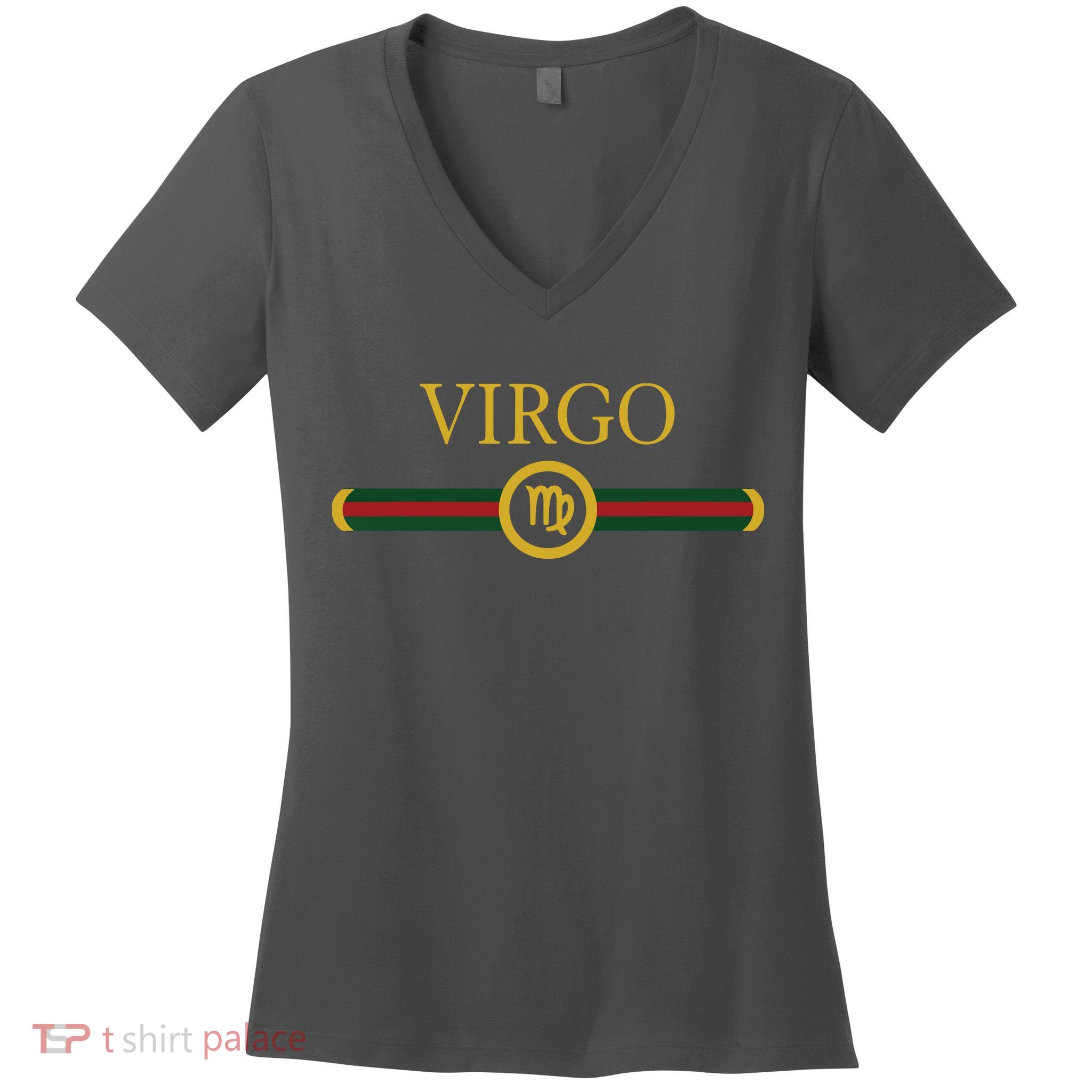 Virgo Zodiac Sep August Birthday Graphic Art Virgo Sign Women's V-Neck T-Shirt
