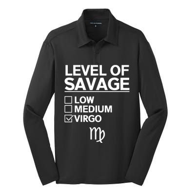 Virgo Zodiac Sign Apparel Best Funny Virgos Design Silk Touch Performance Long Sleeve Polo