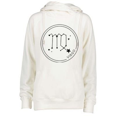 Virgo Zodiac Sign Constellation Gift Horoscope Cute Gift Womens Funnel Neck Pullover Hood