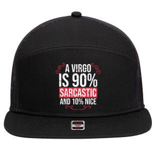 Virgo Zodiac Sign Facts Funny Birthday Astrology Horoscope Gift 7 Panel Mesh Trucker Snapback Hat