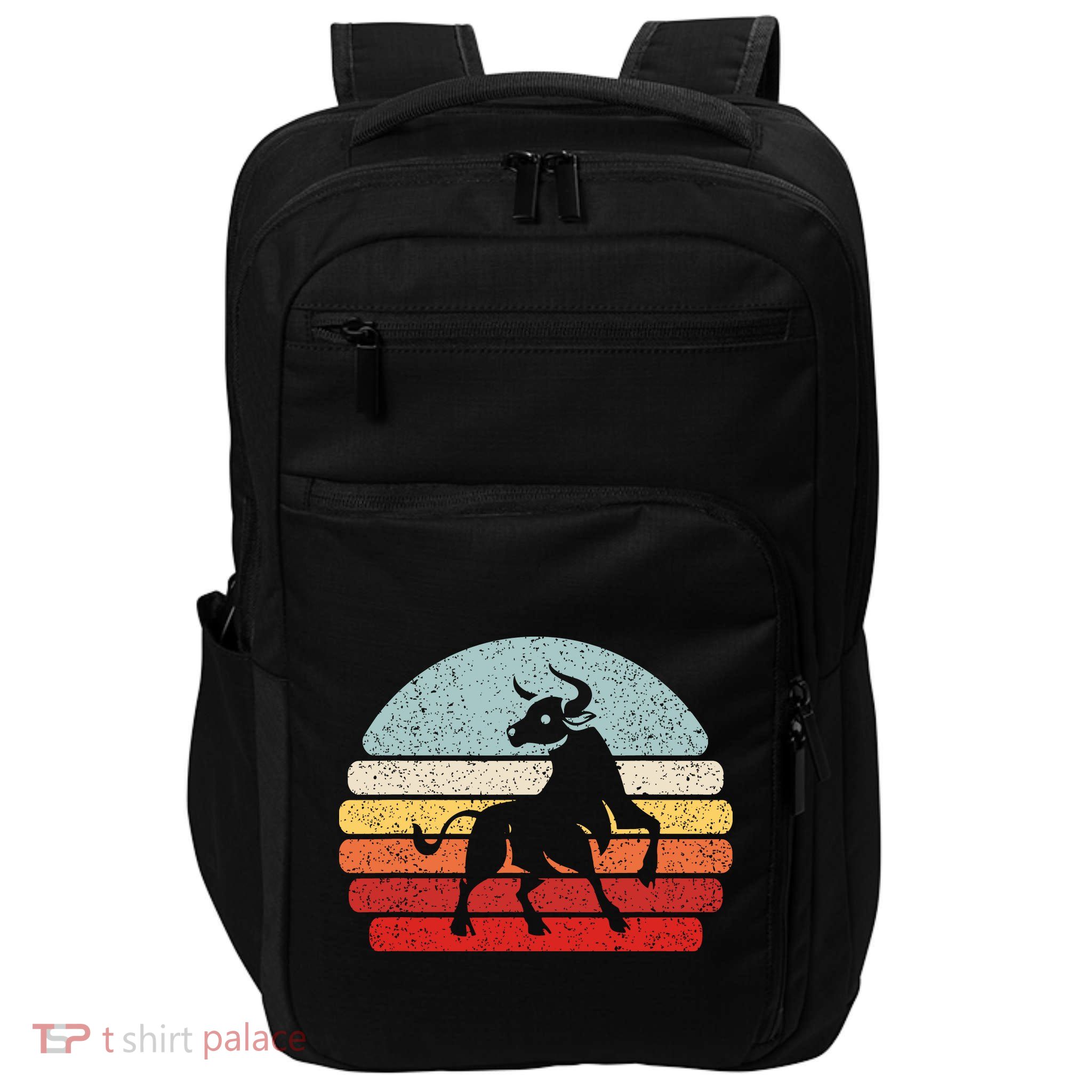 Vintage Zodiac Sign Taurus Impact Tech Backpack