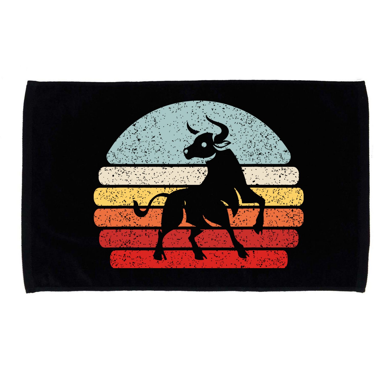 Vintage Zodiac Sign Taurus Microfiber Hand Towel