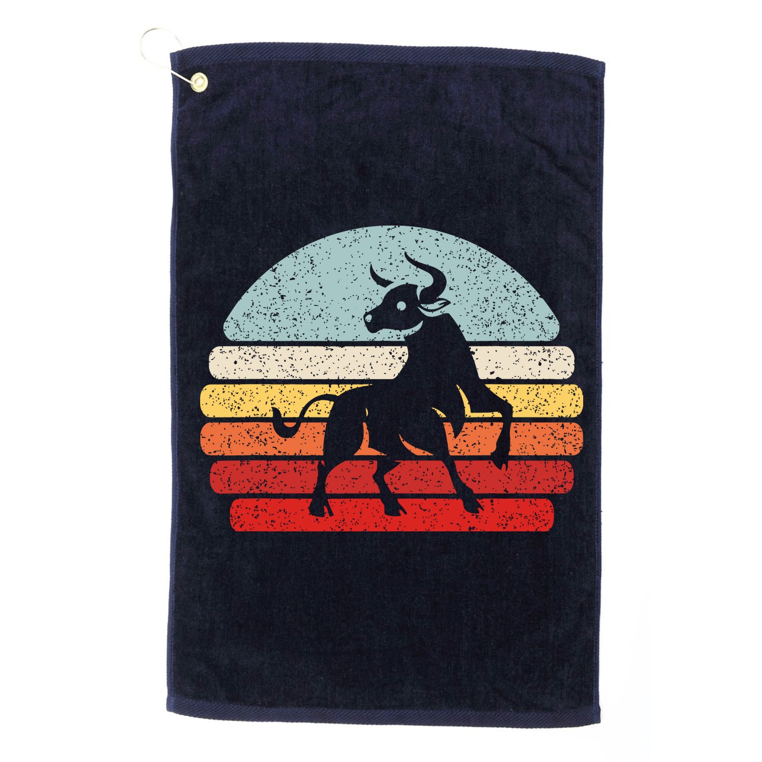 Vintage Zodiac Sign Taurus Golf Towel