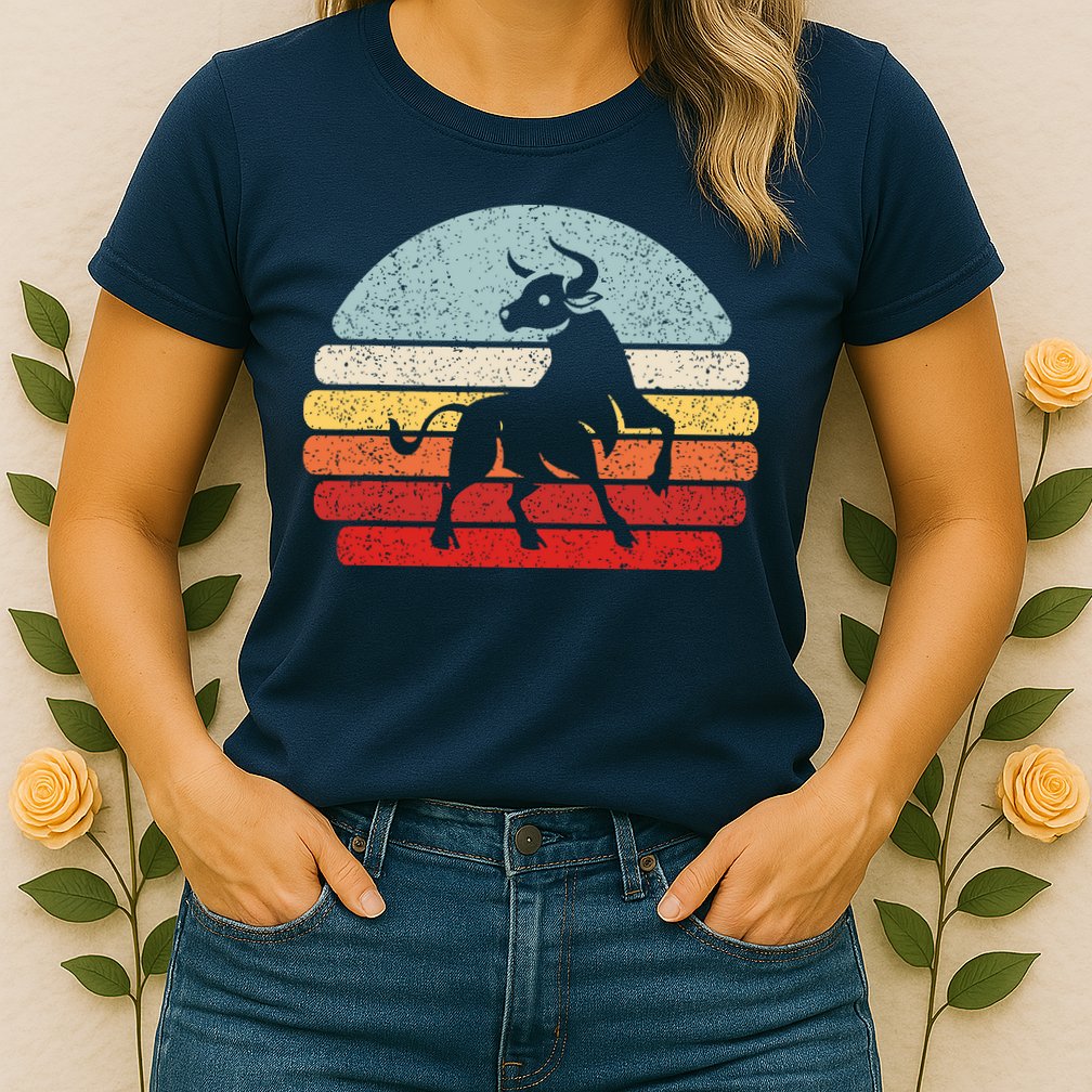 Vintage Zodiac Sign Taurus Womens T-Shirt