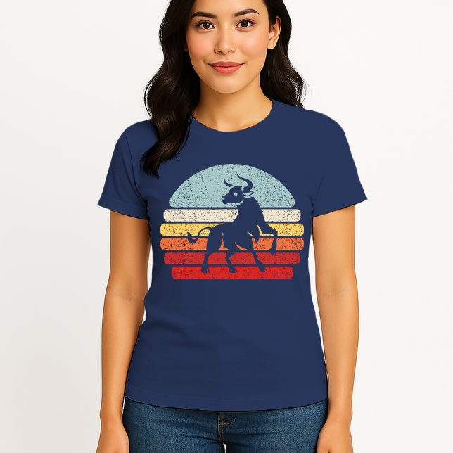 Vintage Zodiac Sign Taurus Womens T-Shirt