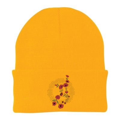 Virgo Zodiac Sign Planet Mercury Floral Stars Cute Gift Knit Cap Winter Beanie