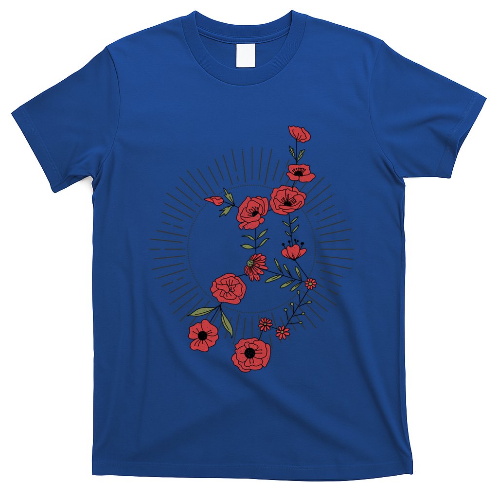Virgo Zodiac Sign Planet Mercury Floral Stars Cute Gift T-Shirt