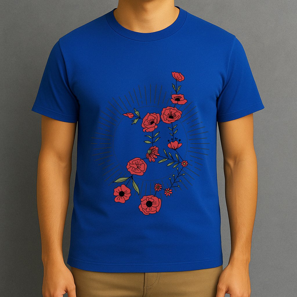 Virgo Zodiac Sign Planet Mercury Floral Stars Cute Gift T-Shirt