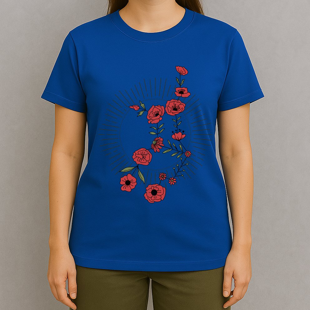 Virgo Zodiac Sign Planet Mercury Floral Stars Cute Gift T-Shirt
