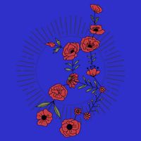 Virgo Zodiac Sign Planet Mercury Floral Stars Cute Gift T-Shirt