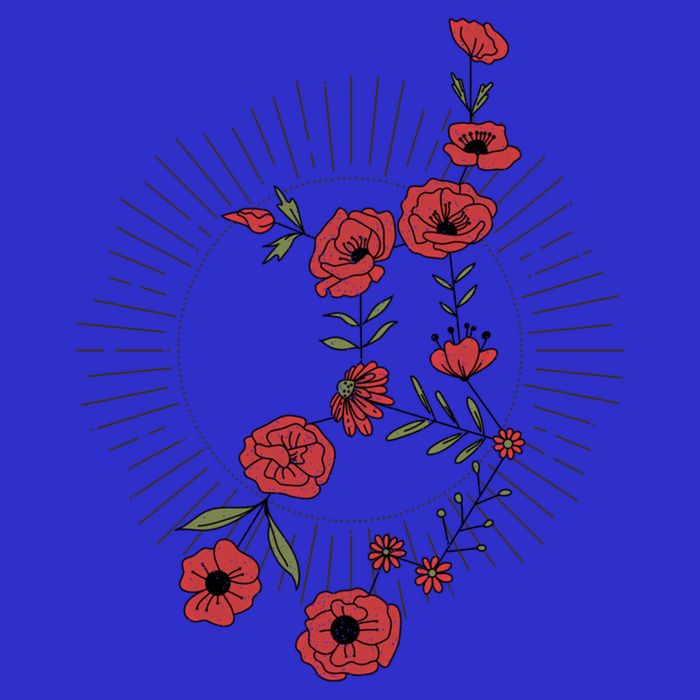 Virgo Zodiac Sign Planet Mercury Floral Stars Cute Gift T-Shirt