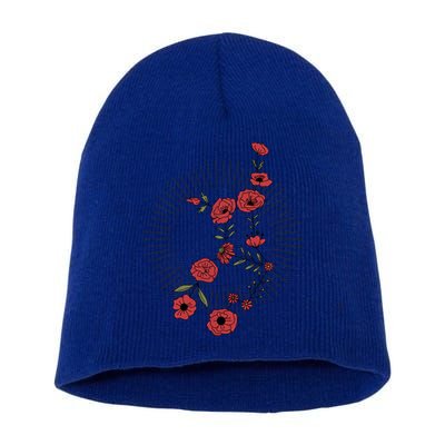 Virgo Zodiac Sign Planet Mercury Floral Stars Cute Gift Short Acrylic Beanie