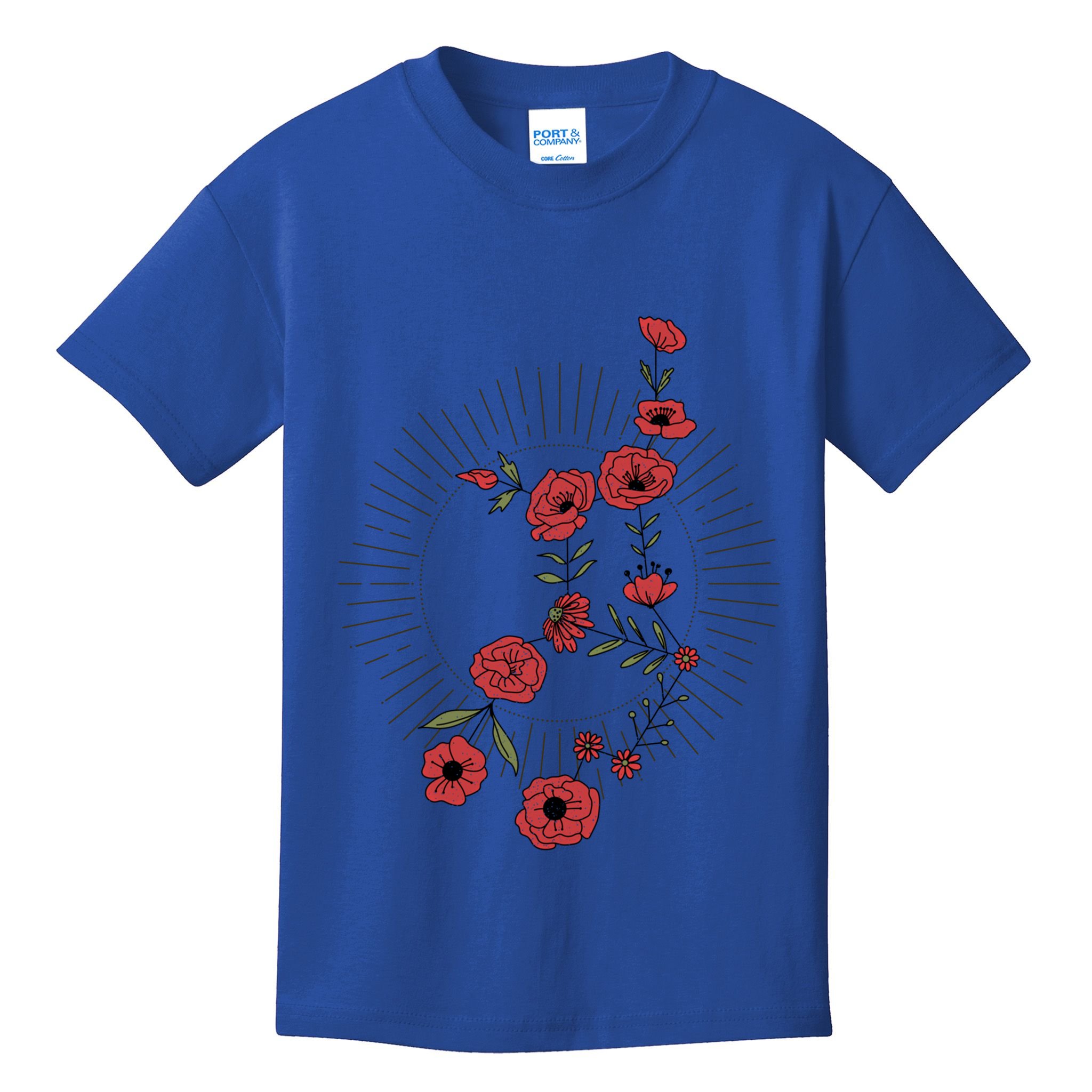 Virgo Zodiac Sign Planet Mercury Floral Stars Cute Gift Kids T-Shirt