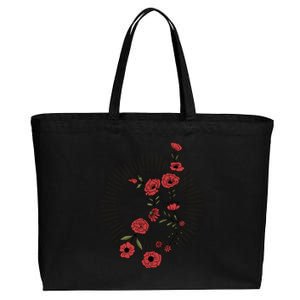 Virgo Zodiac Sign Planet Mercury Floral Stars Cute Gift Cotton Canvas Jumbo Tote