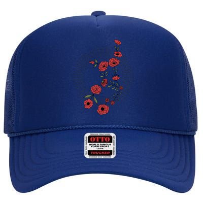 Virgo Zodiac Sign Planet Mercury Floral Stars Cute Gift High Crown Mesh Back Trucker Hat