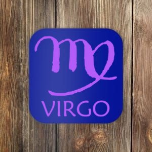 Virgo Zodiac Sign Purple August September Birthday Gift Coaster